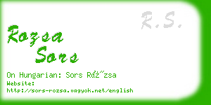 rozsa sors business card